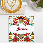 Personalized Mexican style Ornament Flower Name UV Print Square Tile Coaster UV Print Square Tile Coaster  Front