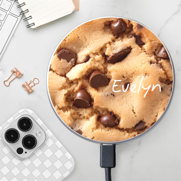 Personalized Cookies Name Wireless Fast Charger Wireless Fast Charger(White)