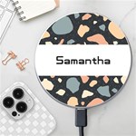 Personalized Stone Background Name Wireless Fast Charger Wireless Fast Charger(White) Front