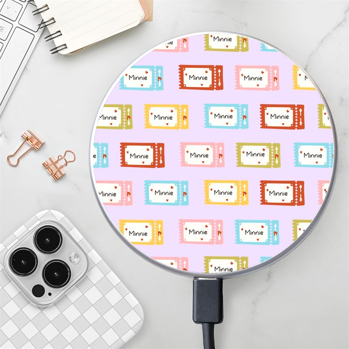 Personalized Tickers Name Wireless Fast Charger Wireless Fast Charger(White)