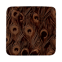 Peacock Pattern Square Wood Guitar Pick Holder Case And Picks Set