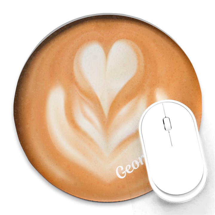 Personalized Coffee Name Round Mousepad Round Mousepad