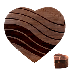 Angles Design Pattern Retro Heart Wood Jewelry Box