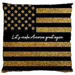 Personalized USA Flag Any Text Name Large Cushion Case Large Cushion Case (One Side) Front