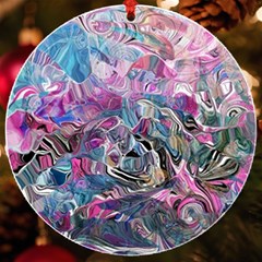Pink Swirls Blend  Uv Print Acrylic Ornament Round