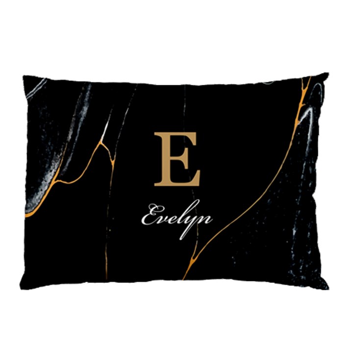 Personalized Initial Name Marble Pillow Case Pillow Case (Two Sides)