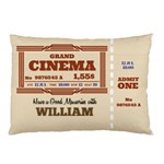 Personalized Retro Cinema Ticket Have a Good Memories with Name Pillow Case Pillow Case 26,62 x18,9  Pillow Case