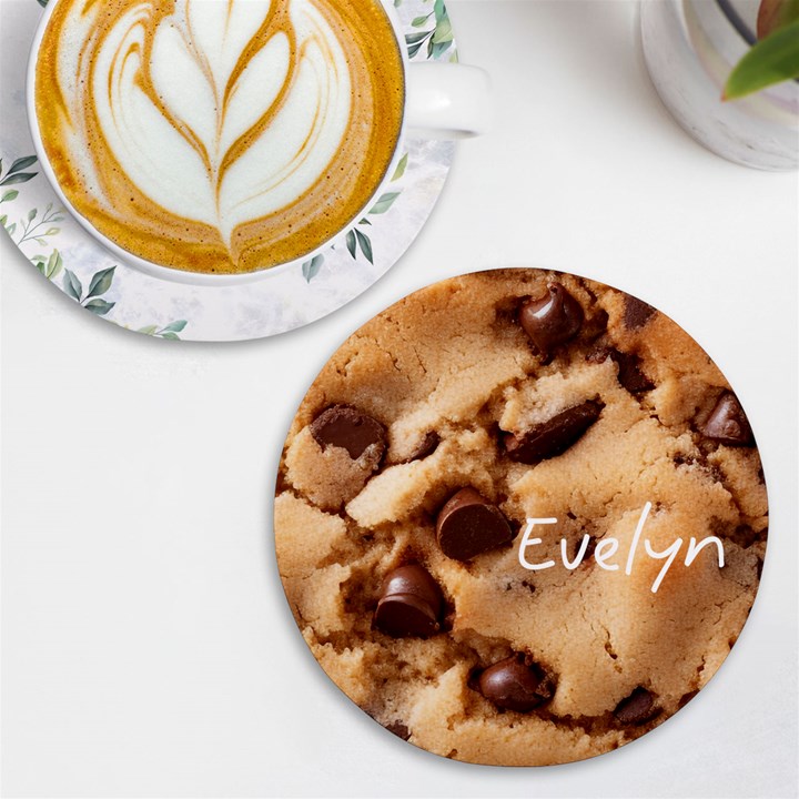 Personalized Cookies Name Round Tile Coaster UV Print Round Tile Coaster