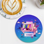 Personalized Y2K Name Round Tile Coaster UV Print Round Tile Coaster Front
