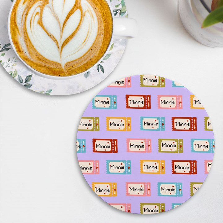 Personalized Tickers Name Round Tile Coaster UV Print Round Tile Coaster
