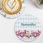 Personalized Alice in wonderland Name Round Tile Coaster UV Print Round Tile Coaster Front