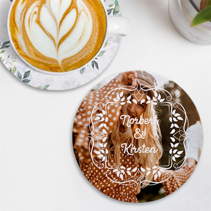 Personalized Frame Photo Round Tile Coaster UV Print Round Tile Coaster