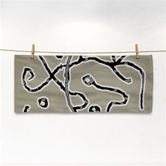 Sketchy Abstract Artistic Print Design Hand Towel