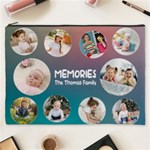 Personalized Photo Any Text Family Name Cosmetic Bag Cosmetic Bag (XXXL) Front