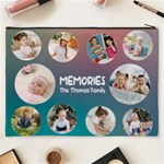 Personalized Photo Any Text Family Name Cosmetic Bag Cosmetic Bag (XXXL) Back