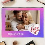 Personalized Photo Love You Any Text Cosmetic Bag Cosmetic Bag (XXXL) Front