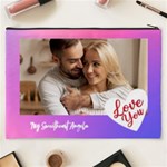 Personalized Photo Love You Any Text Cosmetic Bag Cosmetic Bag (XXXL) Back