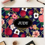 Personalized Floral Name Cosmetic Bag Cosmetic Bag (XXXL) Front