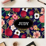 Personalized Floral Name Cosmetic Bag Cosmetic Bag (XXXL) Back