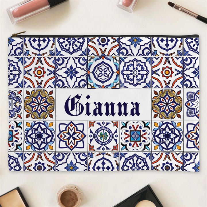Personalized Tiles Name Cosmetic Bag Cosmetic Bag (XXXL)