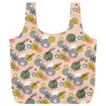 Personalized Abstract Floral Name Any Text Recycle Bag Full Print Recycle Bag (XXXL) Front