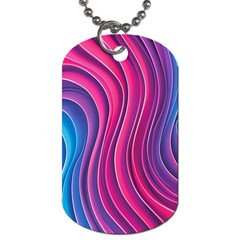 Spiral Swirl Pattern Light Circle Dog Tag (one Side)