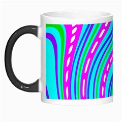 Swirls Pattern Design Bright Aqua Morph Mug