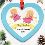 Personalized Angel Name Heart Ornament (Two Sides) Heart Ornament (Two Sides) Front