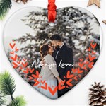 Personalized Heart Decorate Photo Name Heart Ornament (Two Sides) Heart Ornament (Two Sides) Front