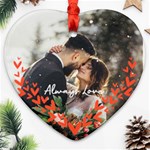 Personalized Heart Decorate Photo Name Heart Ornament (Two Sides) Heart Ornament (Two Sides) Back