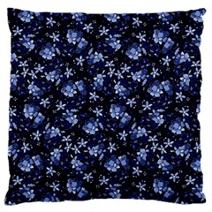 Stylized Floral Intricate Pattern Design Black Backgrond 16  Baby Flannel Cushion Case (two Sides)