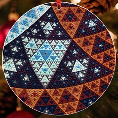 Fractal Triangle Geometric Abstract Pattern Uv Print Acrylic Ornament Round