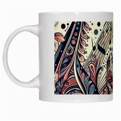 Paisley Print Musical Notes8 White Mug