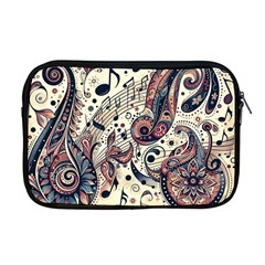 Paisley Print Musical Notes8 Apple Macbook Pro 17  Zipper Case