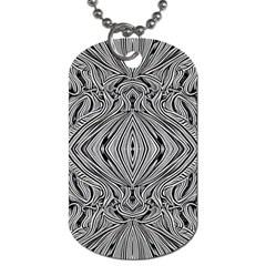 Black And White Pattern 1 Dog Tag (one Side)