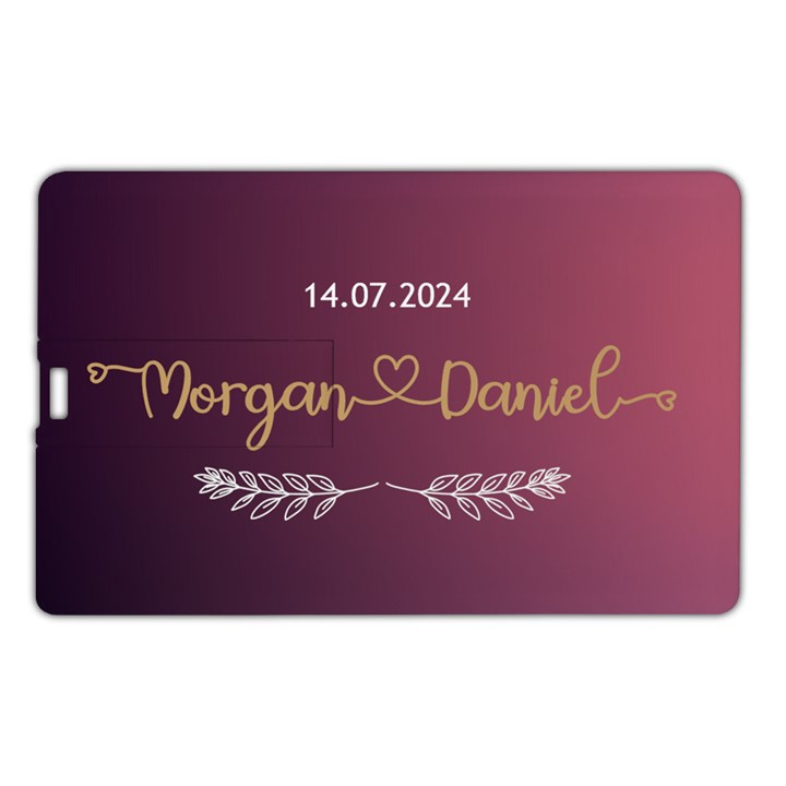 Personalized Name Any Text Couple Wedding Memories Gift Name Card Style USB Flash Drive Name Card Style USB Flash Drive