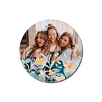 Personalized Water Flower Bottom Photo Rubber Coaster (Round) Rubber Coaster (Round) Front