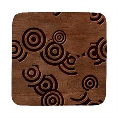 Abstract Circles Background Retro Square Wood Guitar Pick Holder Case And Picks Set
