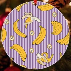 Pattern Bananas Fruit Tropical Seamless Texture Graphics Uv Print Acrylic Ornament Round