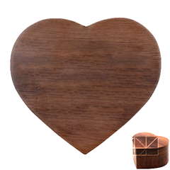 Square Cube Shape Colourful Heart Wood Jewelry Box