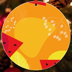 Watermelon Flower Uv Print Acrylic Ornament Round