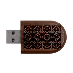 Vector Illustration Of Ukrainian Folk Seamless Pattern Ethnic Ornament Border Element Traditional Wood Oval Usb Flash Drive
