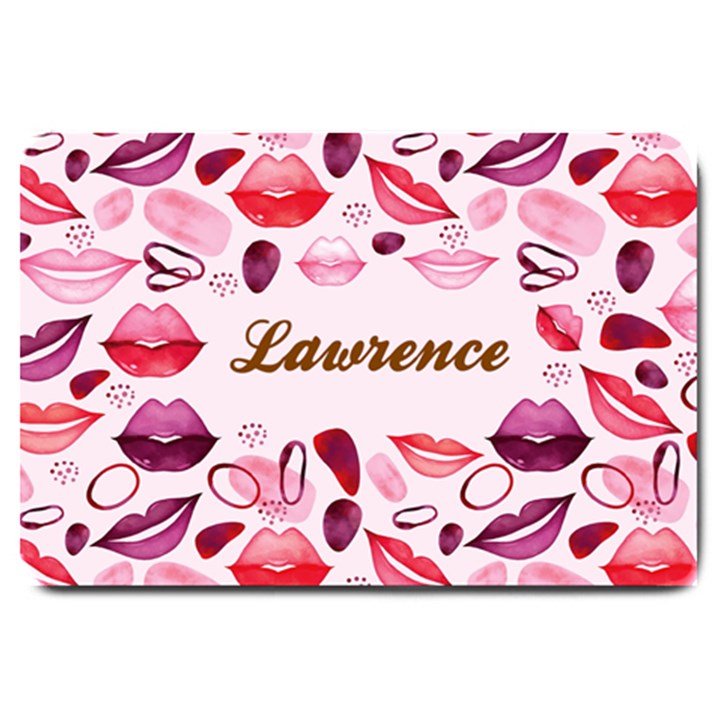 Personalized Many Kisses Name Any Text Large Doormat Large Doormat