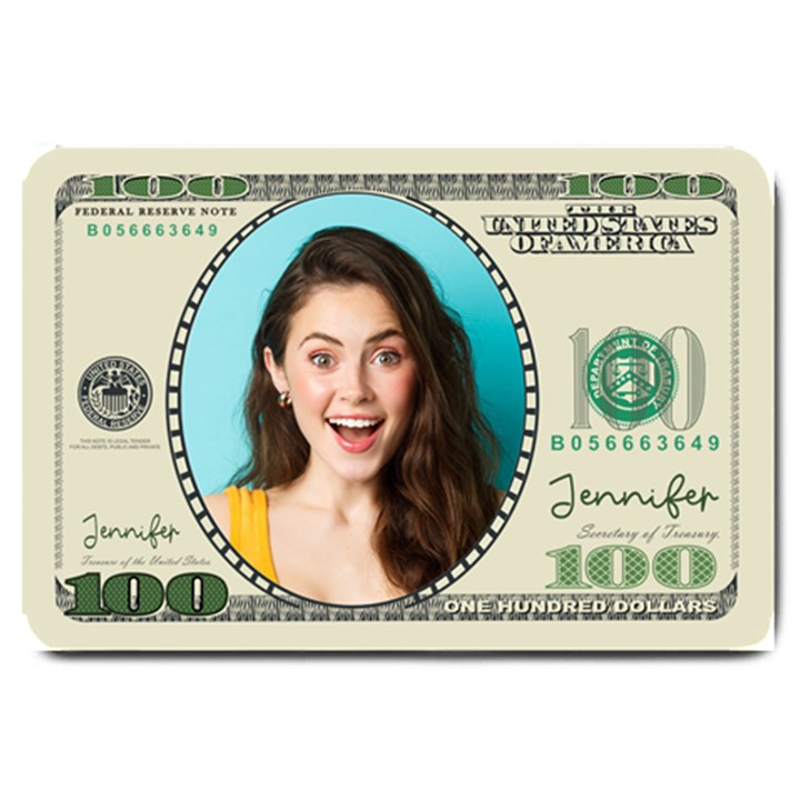 Personalized Photo US Dollar Name Any Text Large Doormat Large Doormat