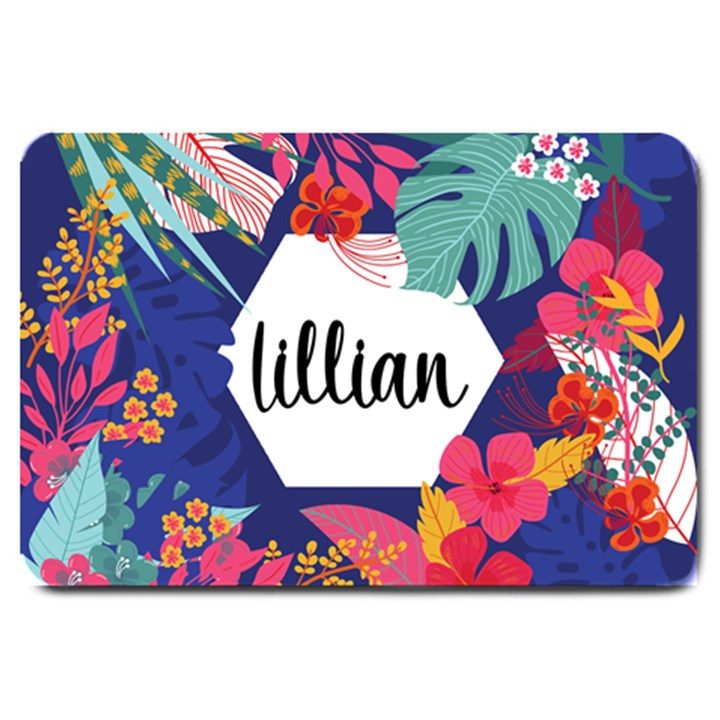 Personalized Summer Tropical Name Doormat Large Doormat