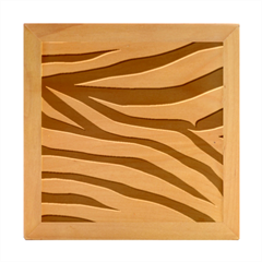 White Tiger Skin Wood Photo Frame Cube