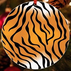 Tiger Skin Pattern Uv Print Acrylic Ornament Round