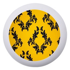Yellow Regal Filagree Pattern Dento Box With Mirror