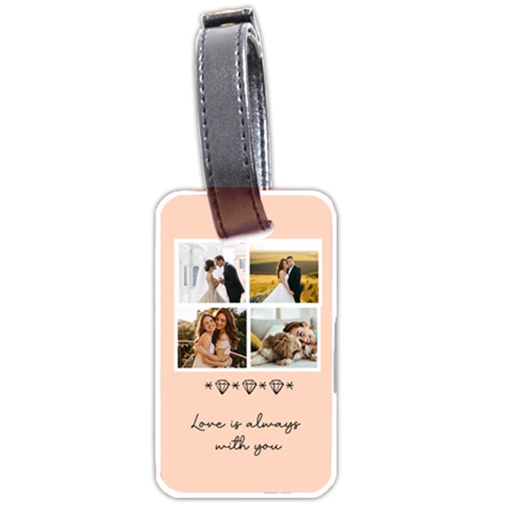 Personalized Photo Name Diamond Luggage Tag (two sides) Luggage Tag (two sides)