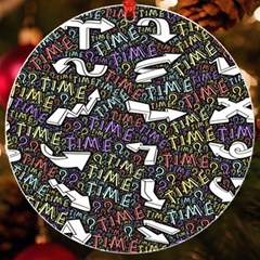 Time Nonlinear Curved Undirected Uv Print Acrylic Ornament Round